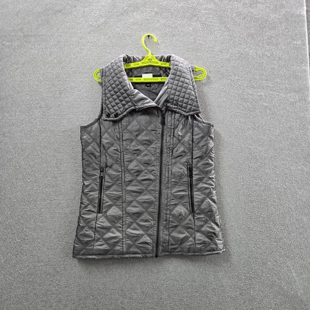 Marc New York Andrew Women Jacket S Gray Quilted Vest Sleeveless